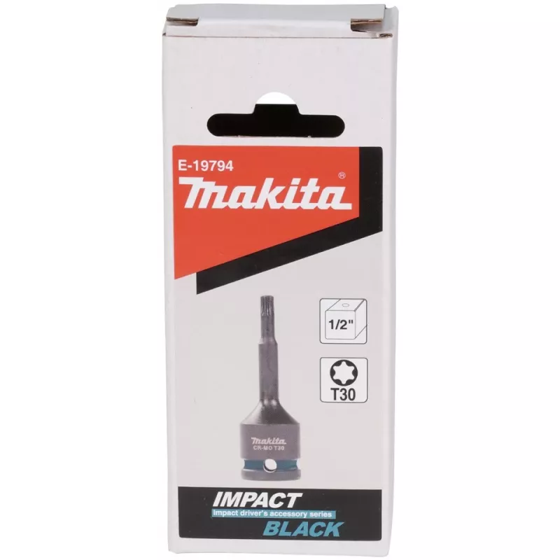 makita Impact Black 1/2 Torx Steckschlüsseleinsatz Größe: T30 Länge: 78,0 mm (E-19794)