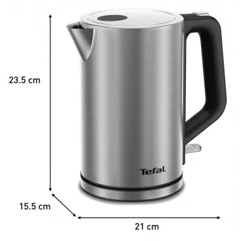 Elektriskā tējkanna Tefal KI513D10 nerūsējošais tērauds 1.7 L 2200 W, bezvadu, 360° pamatne