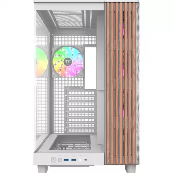 PC korpuss Thermaltake View 380 XL WS ARGB Snow White — Midi Tower, ATX atbalsts, logs