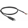 Delock USB 2.0 uz RS-232 seriālais adapteris, melns (90524)