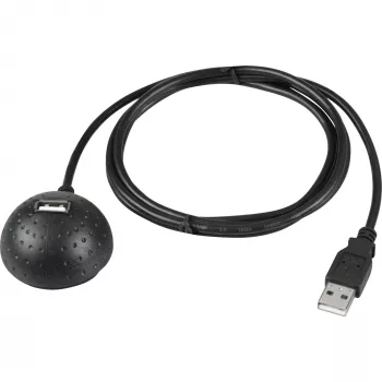 Wentronic USB kabelis - USB Type A, 4-pin (tēviņš) - USB Type A, 4-pin (mātīte) - 1,5m - magnētiskā statīva pamatne (68913)