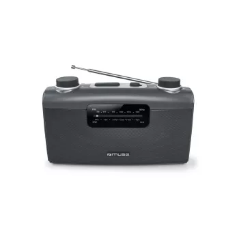 Pārnēsājamais radio Muse M-058 R — AM/FM, skaļuma regulators, baterijas vai 230V tīkls, melns/pelēks