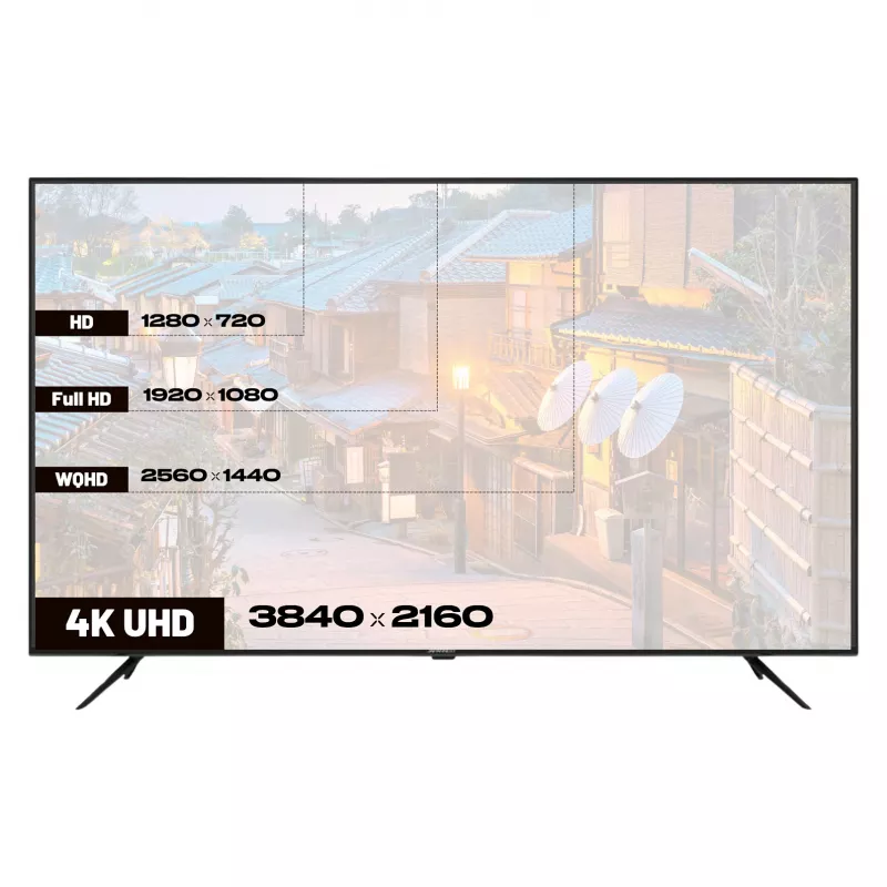 164,0 cm/65 inch (3840x2160) JAPANNEXT JN-IPS650UHD60F 16:9 IPS 60Hz HDMI USB WLAN Skaļrunis Melns