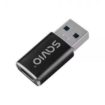 Savio AK-81 USB-C 3.1 (siev.) – USB-A 3.1 (tēviņš) adapteris, melns