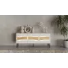 Cama INSERTO 3D TV skapis 143.5x40x61.5 kašmira + LED