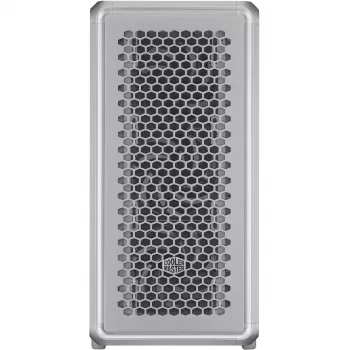 Korpus Cooler Master MasterFrame 600 Midi Tower Sudrabs — ATX/Micro-ATX/ITX, rūdīts stikls, atbalsta 3x140 mm priekšējos ventilatorus