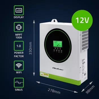 Qoltec Solar Hybrid Invertors Off-Grid 1500W