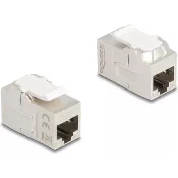 Delock 90718 Keystone moduļa savienotājs RJ45 ligzda uz RJ45 ligzdu, Cat.6A, ekranēts