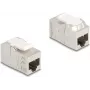 Keystone modulis DELOCK 90718, plakans RJ-45 ligzda, sudrabbalts, 16.3×30.6×20.5 mm