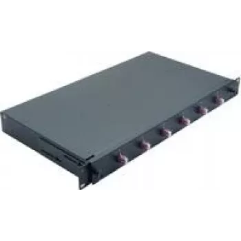 Tīkla kabelis Helos LWL 19 collu Splice Box 6 x LC Duplex OM4 375557 Melns