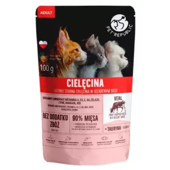 PetRepublic ADULT 100 g – fileti ar teļa gaļas šķiedrām