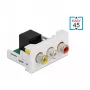 DeLOCK Easy 45 modulis 3 x RCA ligzda uz RJ45 ligzdu 22,5 x 45 mm