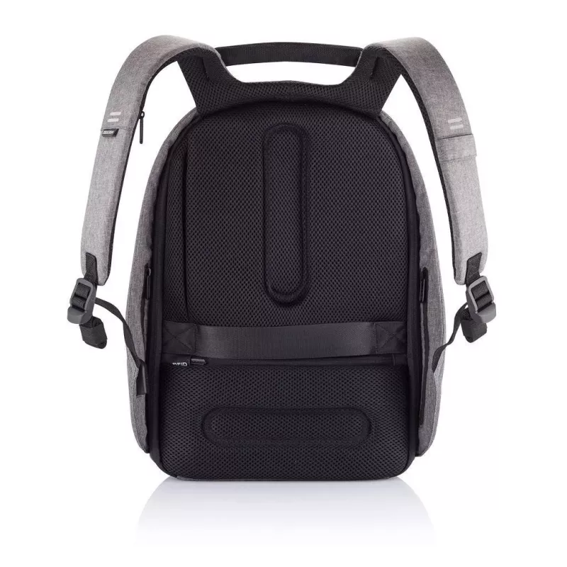 XD Design Bobby Hero Regular P705.292 pretaizdzīšanas mugursoma, paredzēta 15,6 collu portatīvajam datoram un 12,9 collu planšetei, 16 l, USB uzlādes pieslēgvieta, RFID kabata, pelēkā krāsā