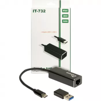 Ethernet adapteris Inter-Tech IT-732 2500 Mbit/s USB Type-C vadu tīklam