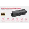 Doko stacija UNITEK D1079A USB4 Melna 100W Power Delivery