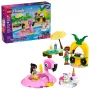 Būvēšanas rotaļlieta LEGO Friends komplekts 42658 Baseina ballīte ar Vienradzi un Flamingu, tēli un aksesuāri