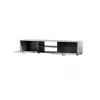 TV skapis Cama Meble SOHO 180x43x37 cm — smilškrāsas virsma, melns rāmis