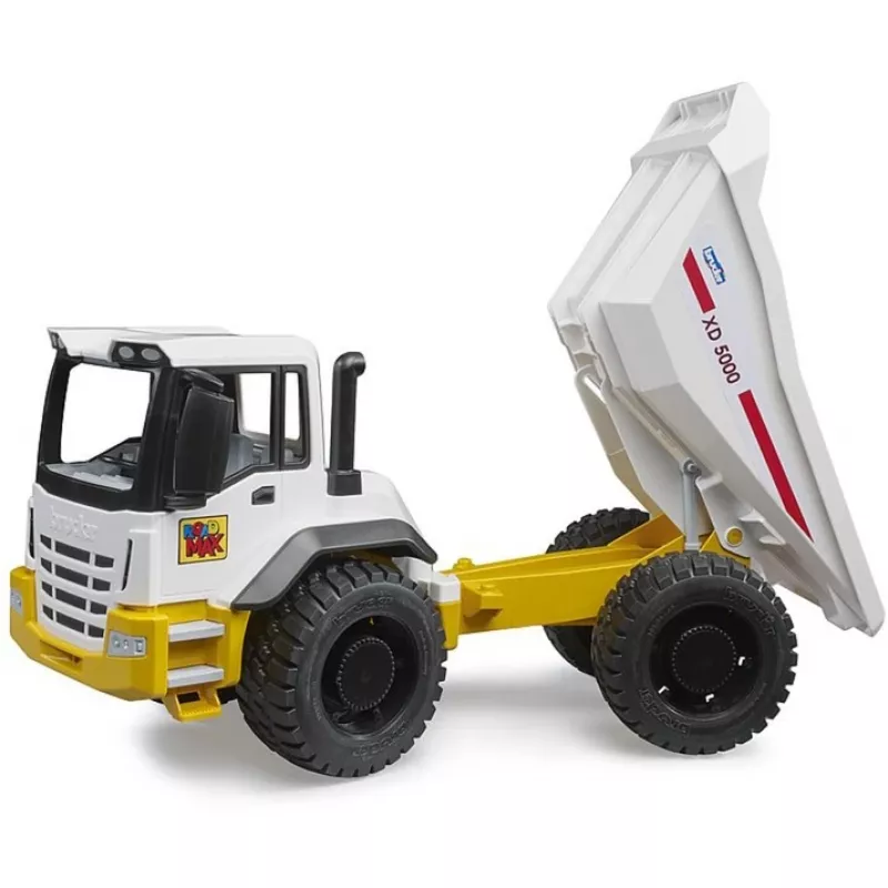 Rotaļu pašizgāzējs BRUDER ROADMAX modelis 03470 – bērnu celtniecības transportlīdzeklis, izturīga plastmasa, kustīga kravas kaste
