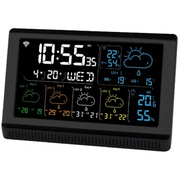 Viedais skaļrunis MANTA MTO200B Windy Black — Bluetooth un Wi‑Fi bezvadu audio, balss palīga atbalsts