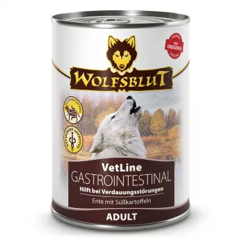 WOLFSBLUT VetLine Gastrointestinal Duck mitra suņu barība - 395g