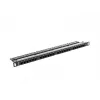 Lanberg PPU5-0024-B - 24 portu RJ-45 Cat5e sadales panelis - melns - metāls - 19 inch 0.5U