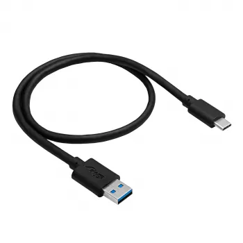 Akyga AK-USB-24 USB 3.1 A tipa uz C tipa kabelis, 0,5 m, melns