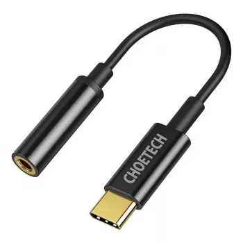 Audio adapteris CHOETECH USB Type-C (vīrišķais) uz 3.5mm AUX (sieviešu) Modelis AUX003