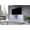 TV skapis Cama Meble QIU 160 — MDF balts spīdums, 1600×420×570 mm