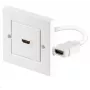 MicroConnect HDMWALL1 sienas HDMI kontaktligzda balta