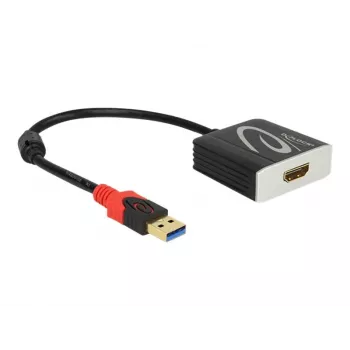 Video kabeļa adapteris DeLOCK 62736 USB Type-A uz HDMI 0.2 m Melns