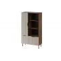 Grāmatplaukts Cama Meble ALMERA Cama 4, valrieksts/krems, 90×42×165 cm