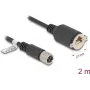 Tīkla kabelis DeLOCK M12 X-kodēts 8-pin sievišķais uz RJ45 ligzdu Cat.6A 2 m melns
