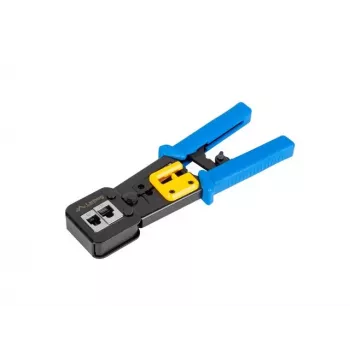 Krimpēšanas knaibles LANBERG NT-0204 RJ-45 savienotājiem, melni/zili, 272×110.5×30 mm, 140 g
