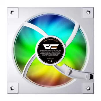 Dzesēšanas ventilators Darkflash DM20 Balts 120mm 3-pin PC korpusam un CPU dzesēšanai