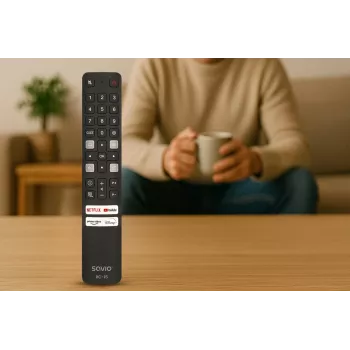 SAVIO universālā TV tālvadības pults RC-15 TCL SMART TV, IR bezvadu, melna, darbības attālums 10 m