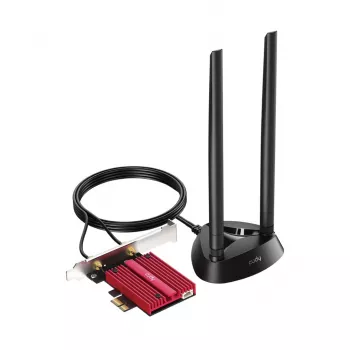 Cudy WE9300S Iekšējā WLAN Bluetooth tīkla karte PCIe, Wi‑Fi 7 (802.11be) trīsjoslu 2.4/5/6 GHz, 5765 Mbit/s, Bluetooth 5.4, ārējās 2x2 antenas