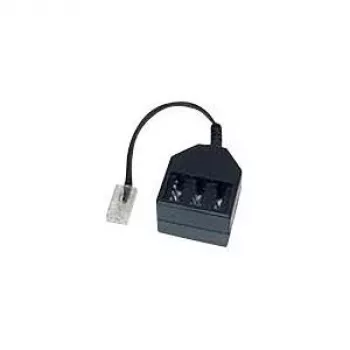Helos - Telefona adapteris - RJ-11 (vīrišķais) uz TAE-NFN (sieviešu) - 10 cm - Melns