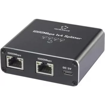 Renkforce RF-GES-400 tīkla slēdzis RJ45 4 porti USB barošana (RF-6739680)