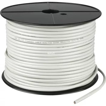 Wentronic Goobay CAT 5e tīkla kabelis, F/UTP, pelēks, 100 m - CCA vara maisījums, AWG 26/7 (dzīslas), PVC (68706)