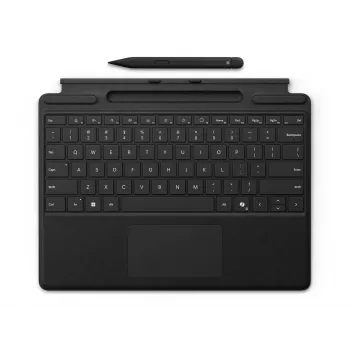 Microsoft Surface Pro tastatūras un Slim Pen komplekts — QWERTY izkārtojums, Microsoft Cover Port, Melns, saderīgs ar Surface Pro 11/10/9/8