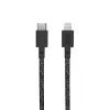 Native Union Night Cable USB-C uz Lightning 3 m — Melns/Pelēks