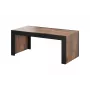 Kafijas galdiņš Cama Meble MILA 120x60x50 cm Wotan ozola virsma, melns rāmis