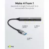 Goobay USB Hubs 74456 4-portu USB-A centrmezgls 5 Gbit/s gaiši pelēks