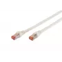 DIGITUS Professional - Patch-Cable - RJ-45 (Tēviņš) uz RJ-45 (Tēviņš) - 10,0 m - SFTP - CAT 6 - IEEE 802.3 - Bez halogēna, Liets, Bezāķa - Balts (DK-1644-100/WH)