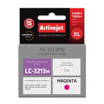 Activejet AB-3213MN tintas kasetne (aizstāj Brother LC3213M; Supreme; 7 ml; magenta)