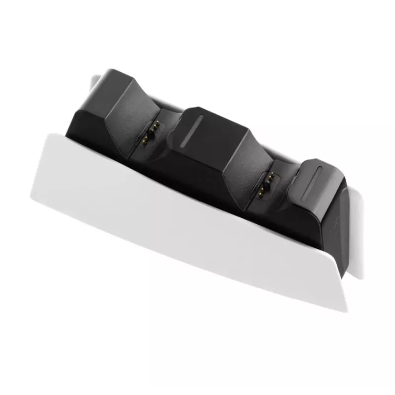 FIXED FIXPS5-DCC-BW uzlādes stacija PlayStation 5 DualSense kontrolleriem, vadu, melnbalta