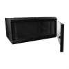 Sienas skapis ALLNET ALL-SMC6604SCHWARZ 4U, maks. slodze 50 kg, atslēgas slēdzene, melns
