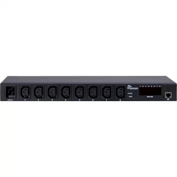Inter-Tech SW-0816 strāvas sadalītājs (PDU) 8 AC kontaktligzdas Melns