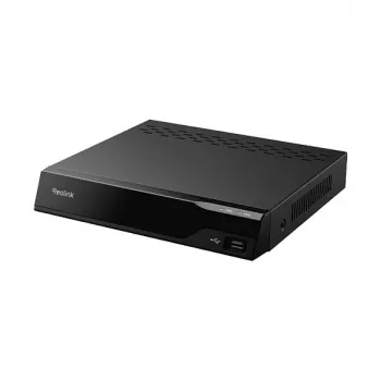 Tīkla video reģistrators Reolink RP-PN8-NHD — 8 kanālu PoE NVR, 4K maks., SATA līdz 32TB, Melns
