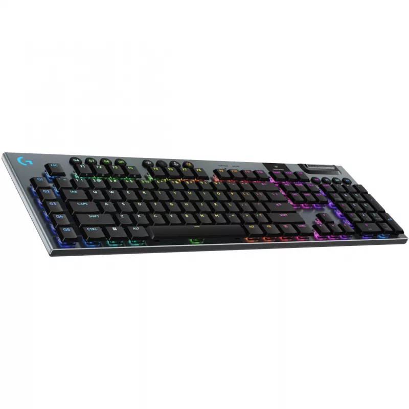 Logitech G G915 X LIGHTSPEED tastatūra Gaming USB RF Bezvadu Bluetooth AZERTY Franču Melna